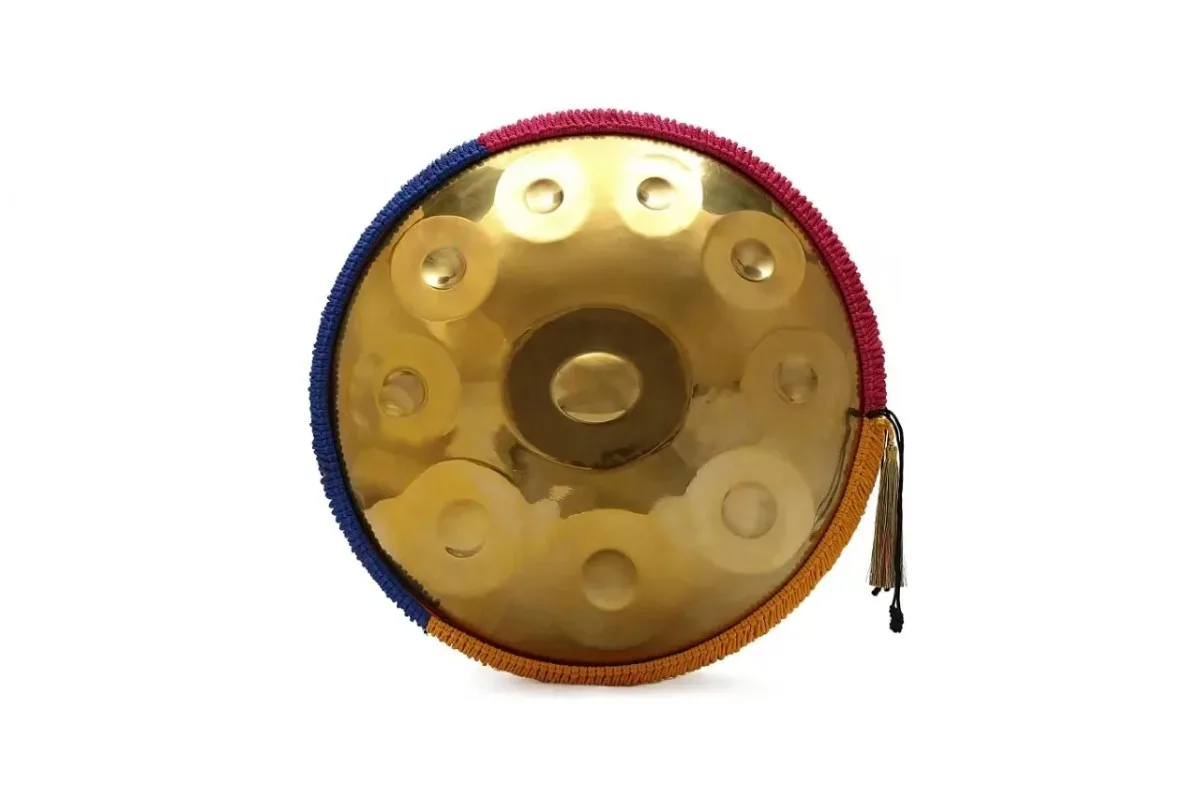 أداة يدوية مقاس 22 بوصة طبلة يدوية بمرآة ملونة للمبتدئين واللاعب المحترفين مع حافظة وحامل #4