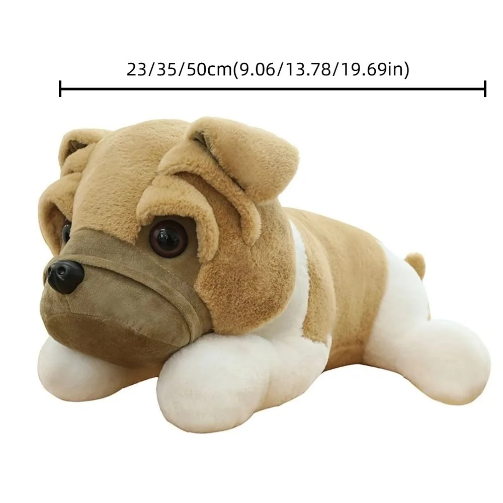 Palpebre spesse Shar Pei Cane Peluche Sdraiato Morbido Shar Pei Cane Peluche Bambola PP Cotone Comodi Animali Peluche Giocattoli Per Bambini