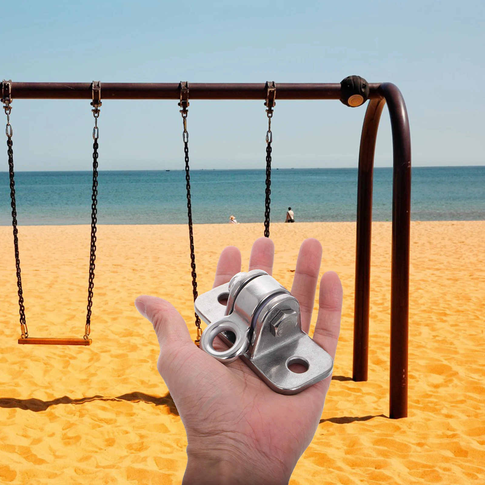 

Heavy Duty Metal Swing Hanger Rotating Hook Ceiling Mount for Indoor Outdoor Porch Swings Hammock Chairs Punching Bags