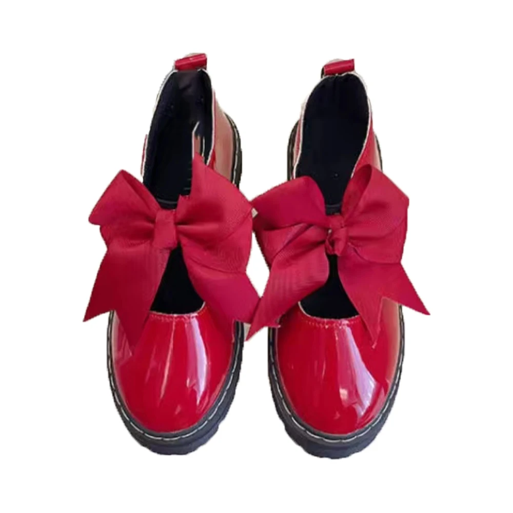 Novo puella magi madoka magica cosplay sapatos estilo japonês anime lolita sapatos de salto alto para mulheres com laço meninas sapato princesa