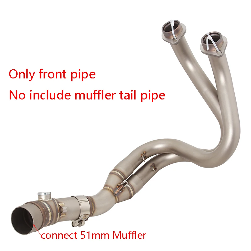 Voor Kawasaki Z650 Ninja 650 Versys 650 Z650RS Motorfiets Uitlaatsysteem Front Sluit Link Pijp Slip Op 51Mm Uitlaat escape