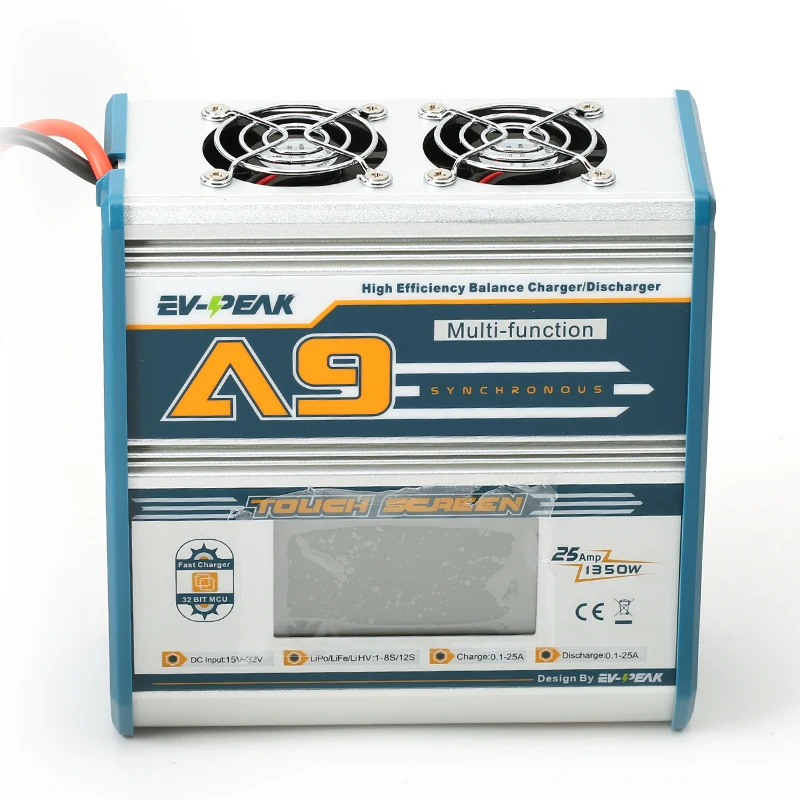 

For EV-PEAK A9 1350W 25A Multi Function Intelligent Touch Screen Balance Charger/Discharger