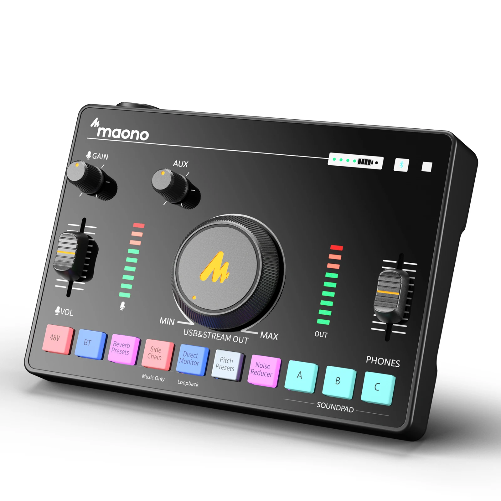 

MAONO Audio Interface Mixer Professional Recording Studio Monitor Audio Interface Sound Card Live Stream External Sound Cards