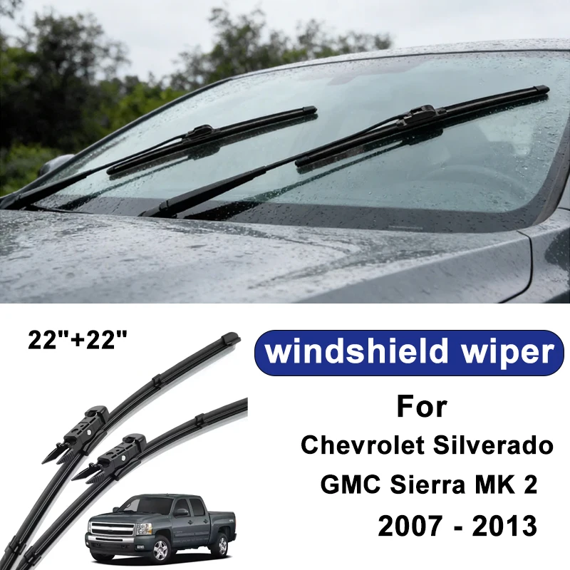 

For Chevrolet Silverado GMC Sierra MK 2 07 -13 car windshield front/rear wipers, silent wiper blades,car blade brush accessories
