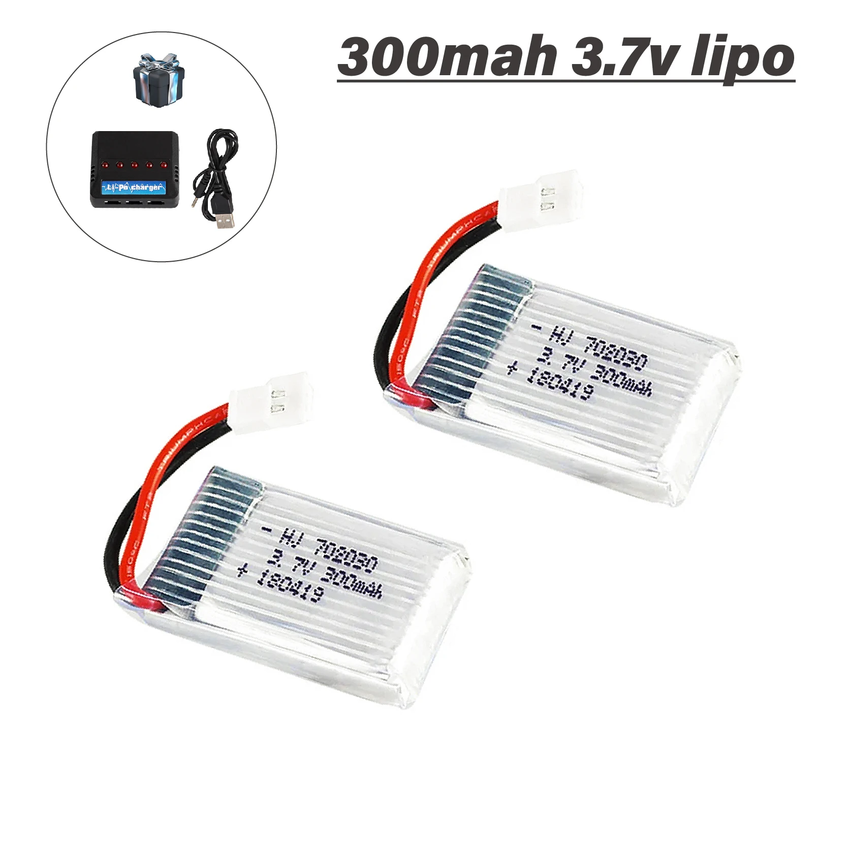 3,7 v 300mAh с чейнджем JJRC H36 E010 E010C E011 мини-Дрон на дистанционном управлении, аккумуляторная батарея 3,7 V Rc lipo
