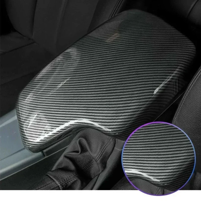 Für F30 F32 3er 4er Serie 2013-2019 ABS Carbon-Faser-Muster Schwarze Farbe Mittelkonsole BMW Armlehnen-Aufbewahrungsbox Schutzabdeckung – Detail 6