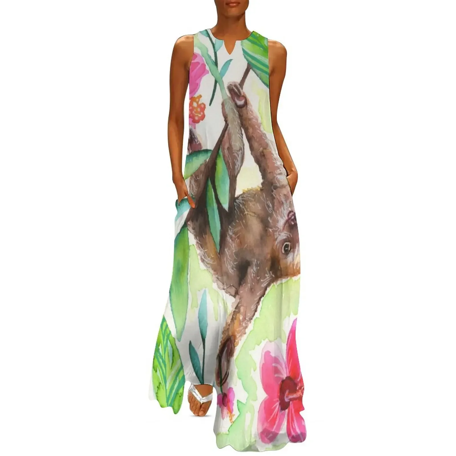 

Sloth Long Dress sensual sexy dress for women Casual dresses Dress