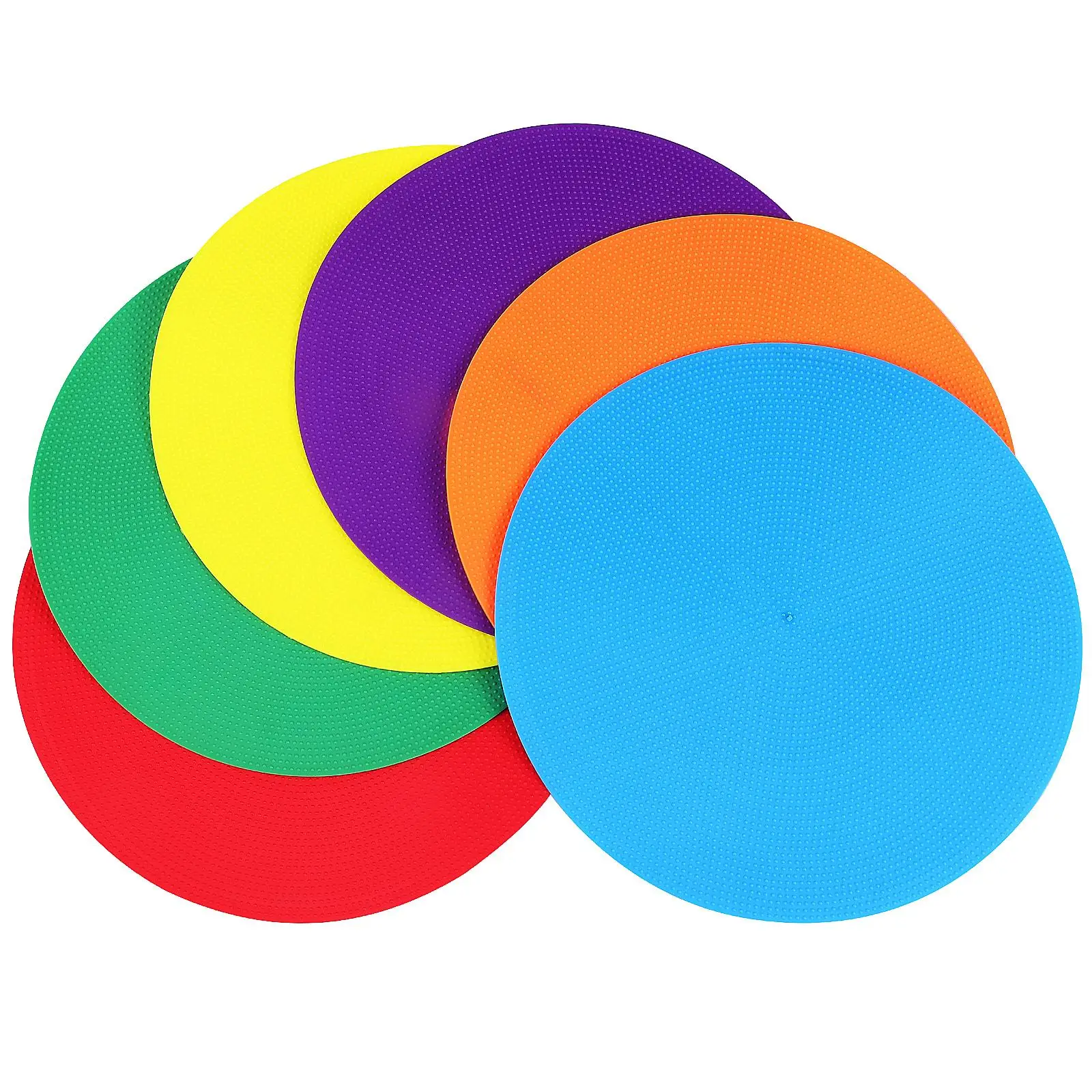 

6 Pcs Agility Markers Logo Plate Round Rug Dancer Dots Soccer Cones for Sports Training Tpe