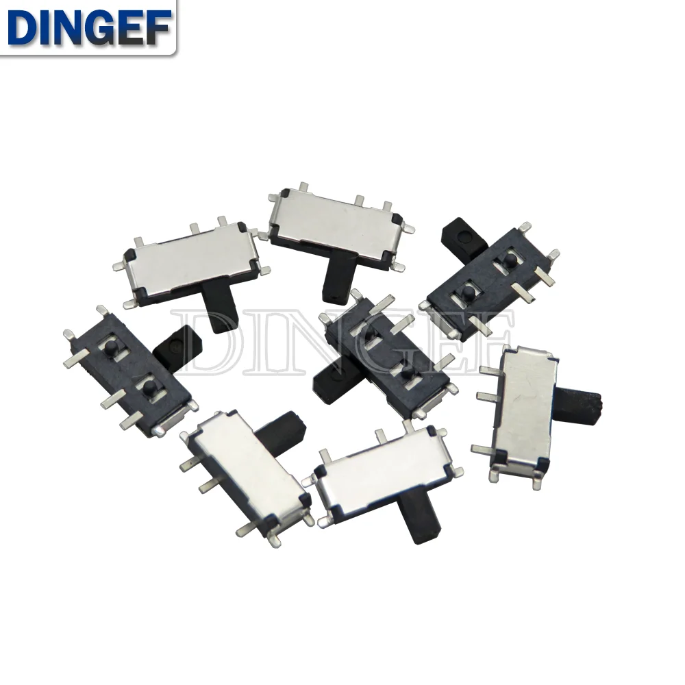 20PCS/lot 7 Pin Mini Slide Switch On-OFF Micro Slide Toggle Switch 1P2T H1.5 H2 H2.5 Miniature Horizontal Slide Switch SMD