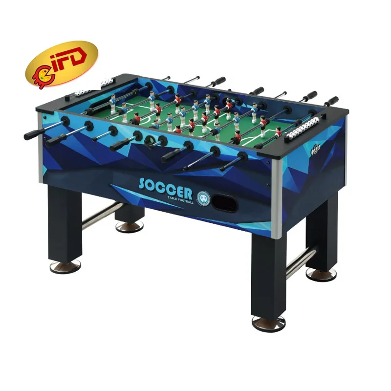 Soccer table for playing football games on board