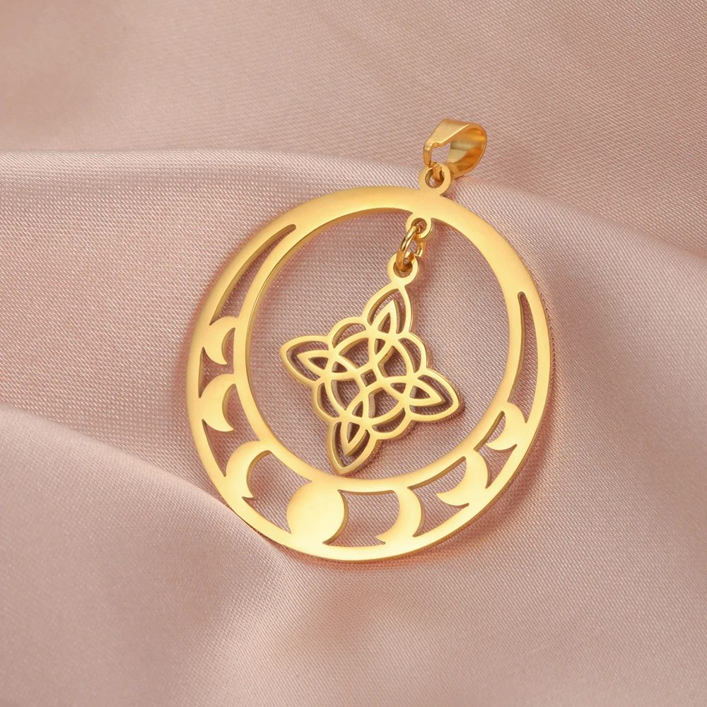 Dawapara Edelstahl Hexenknoten Charms für Halskette Ohrringe Trinity Knot Religiöse Symbole Anhänger DIY Schmuckherstellung – Detail 22