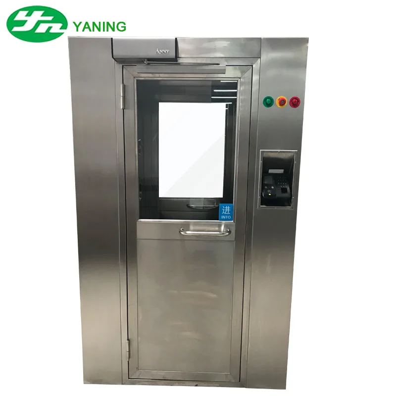 باب أوتوماتيكي من الفولاذ المقاوم للصدأ دش هوائي للغرفة النظيفة