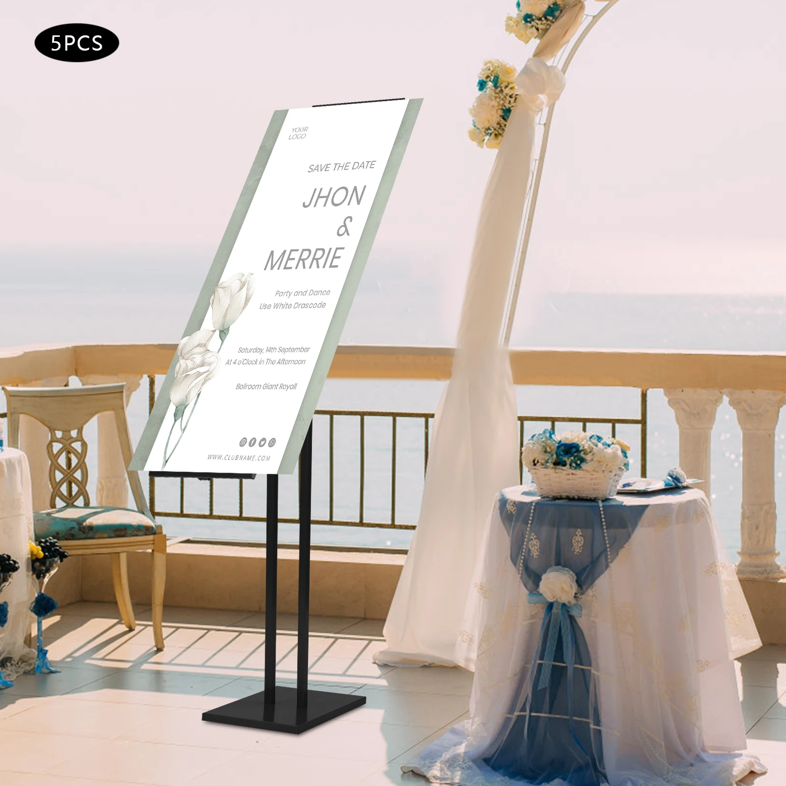 

Двусторонняя подставка для плакатов U-образная канавка для легкого размещения плакатов, подключаемая для подвешивания больших рекламных щитов