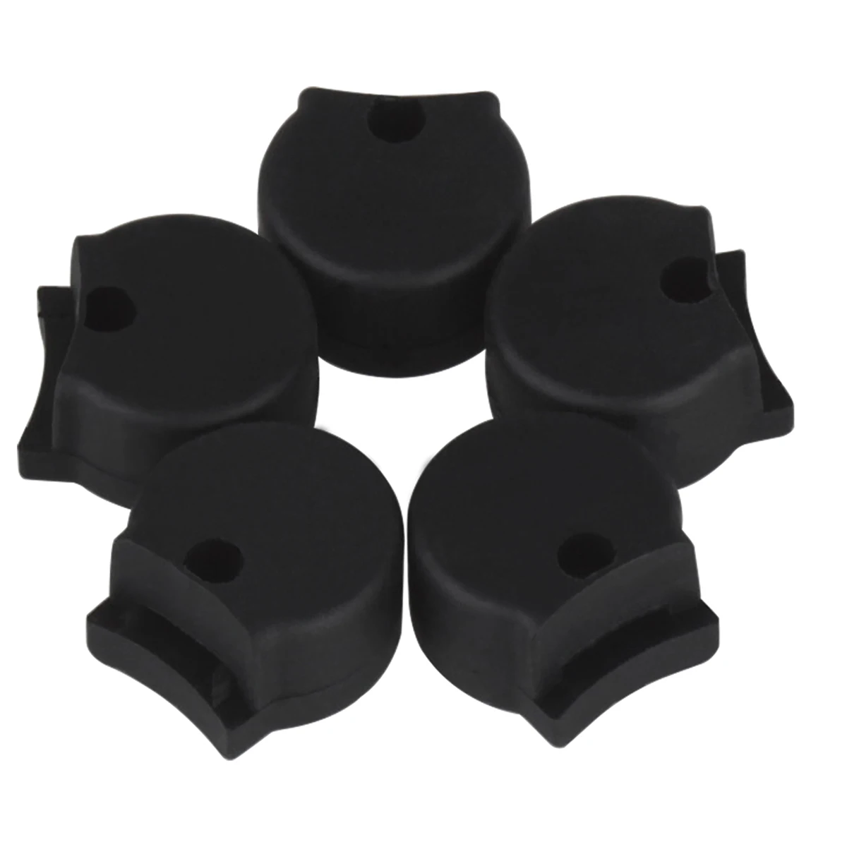 

5 PCS Thumb Protector Clarinet Finger Rest Rubber Musical Instrument Cushion Black
