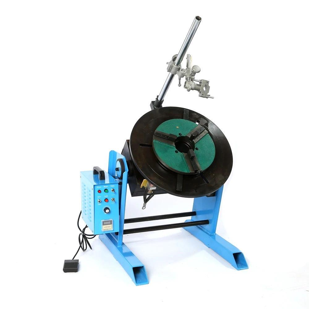 50KG Welding Turntable Welding Positioner HD-50 With WP200 Lathe Chuck And Torch Holder