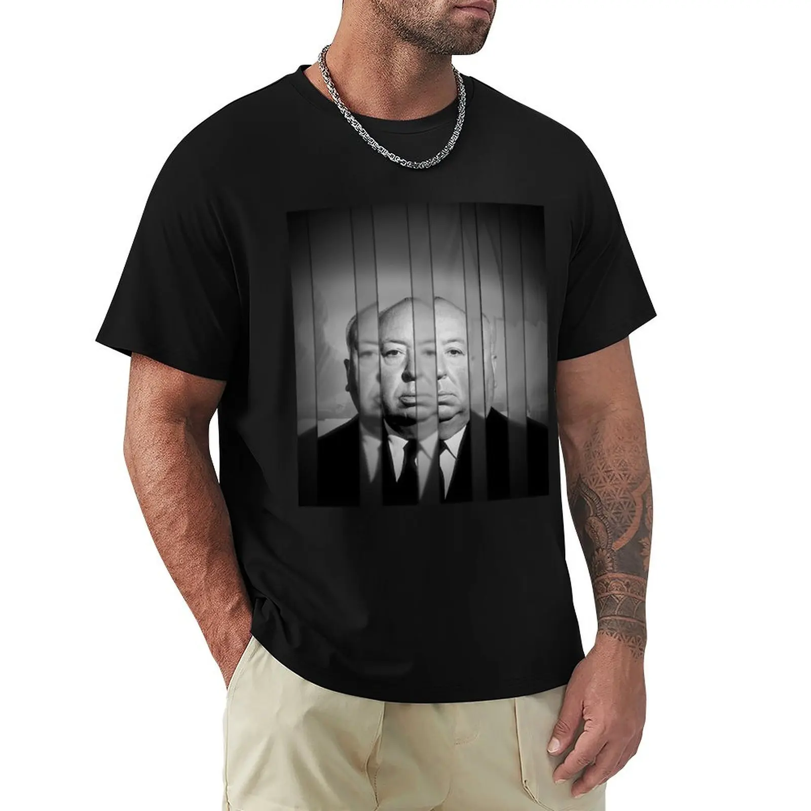 The many sides of Alfred Hitchcock T-Shirt korean fashion oversized graphic tee fruit of the loom mens t shirts