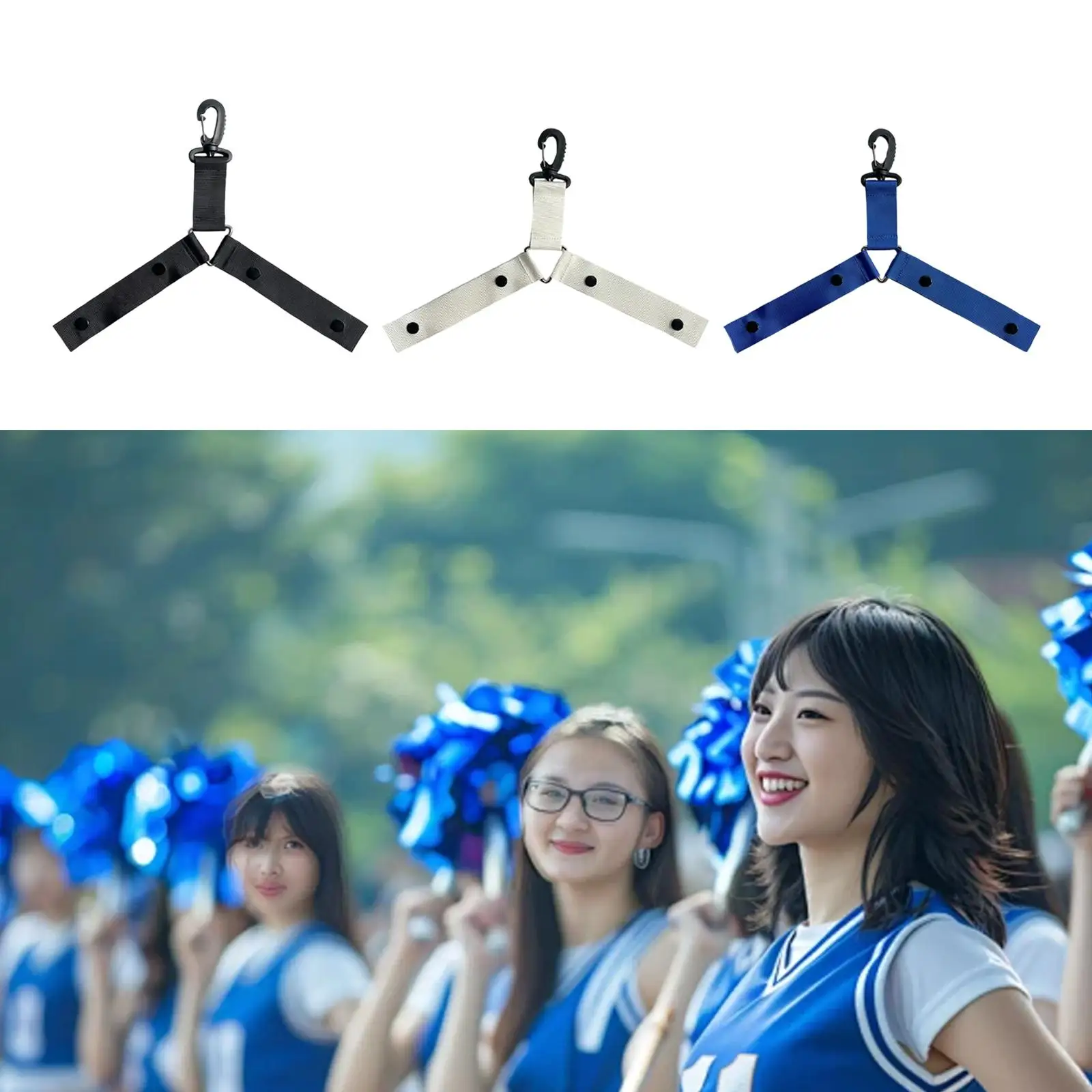 

Nylon Pom Poms Holder Strap Portable Cheer Backpack Carrying Belt for Cheerleading Dance Accessories