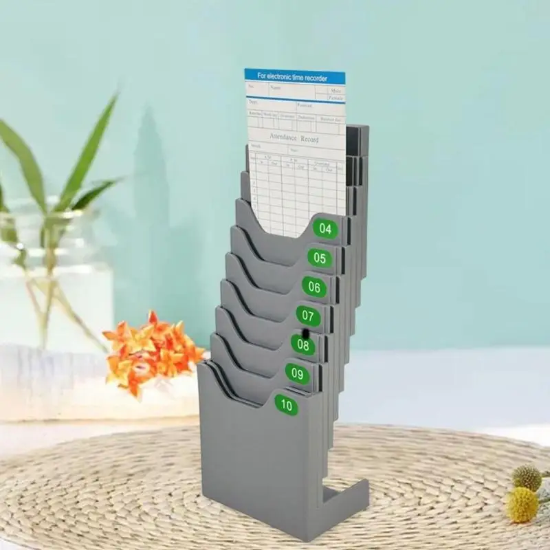 77JA Time Card Rack organisierte Anwesenheit Gehaltsabrechnung Timsheet -Halter -Ständer Tracking für Desktop oder Wandmontage