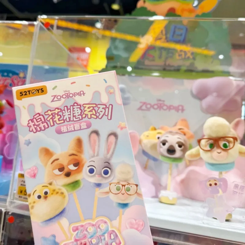 52toys Disney Zootopia Cotton Candy Series Blind Box 52toys Anime Figur Kawaii Beflockung Custom Mystery Sammlergeschenk