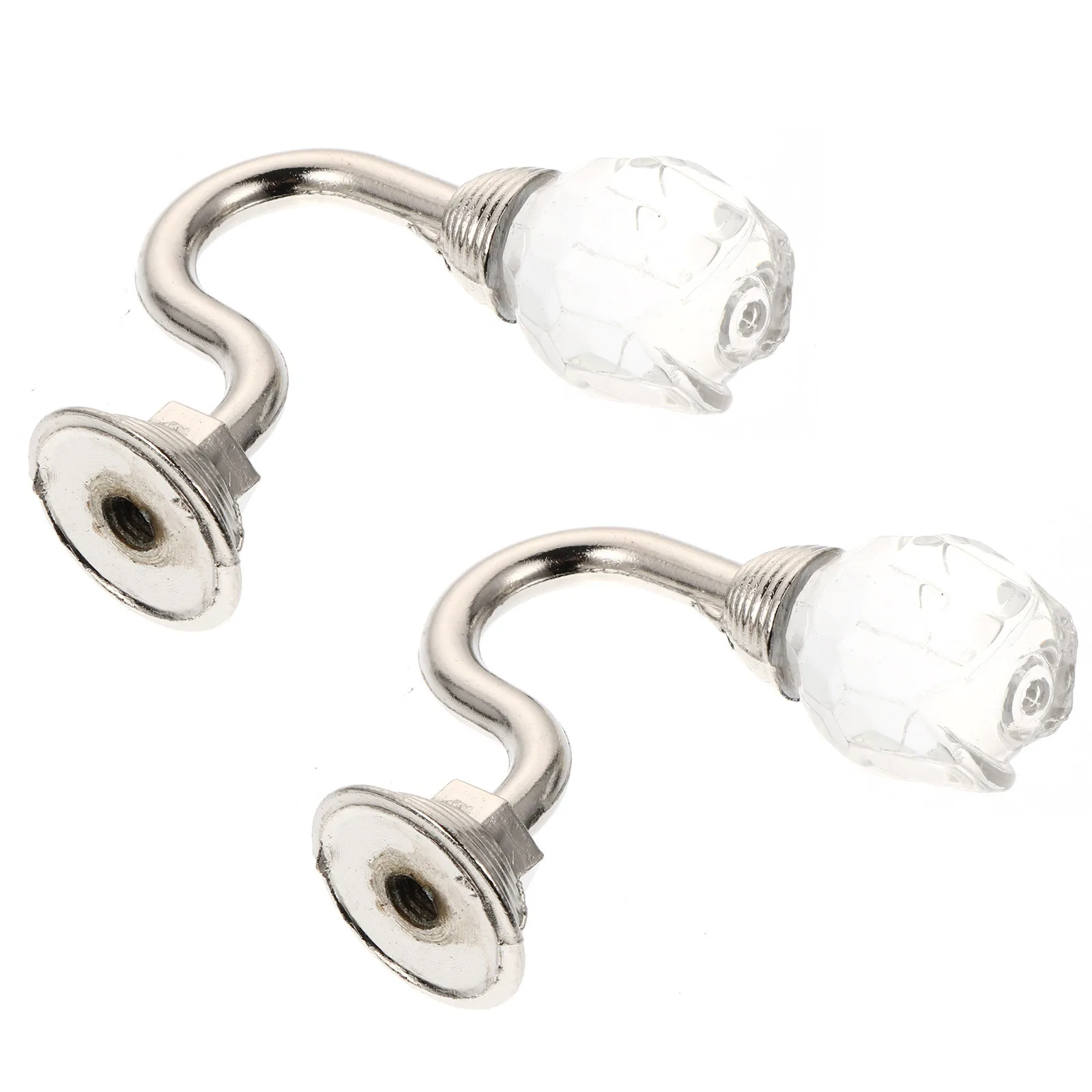 1 زوج كريستال خطاطيف الستائر سبيكة Pothooks التصميم الكلاسيكي أنيق Tieback للمنزل فندق ديكور U-شكل الحديد اكسسوارات