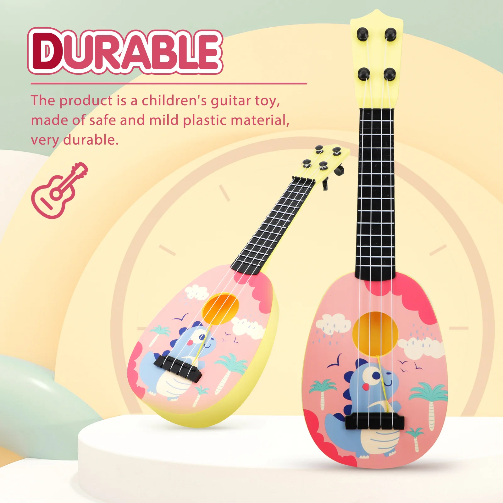 มินิดนตรีของเล่นเด็กของเล่นเพื่อการศึกษาจําลอง Ukulele Instruments การเรียนรู้แบบพกพา