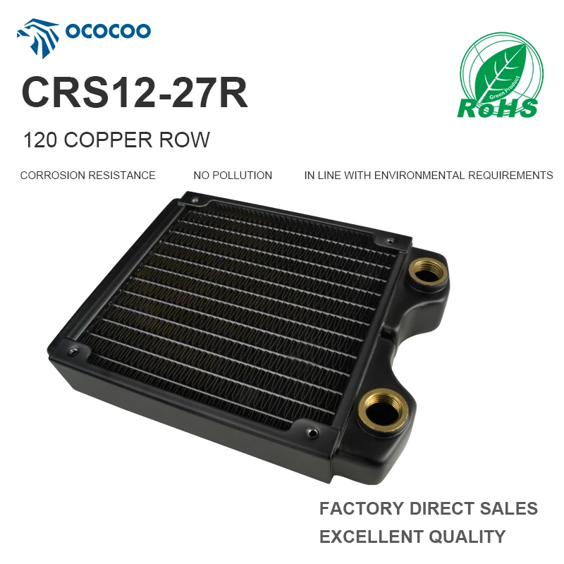 

Сертифицированный OCOCOO CRS12-27R стандарта ЕС RoHS Бессвинцовый медный радиатор для косметических и медицинских применений Вентиляторы и охлаждающие продукты