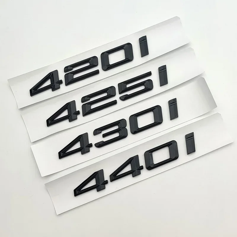 

For BMW F32 F33 G22 G26 416i 418i 420i 425i 428i 430i 435i 440i ABS Black Car Trunk Badge Sticker Logo Letter Emblem Accessories