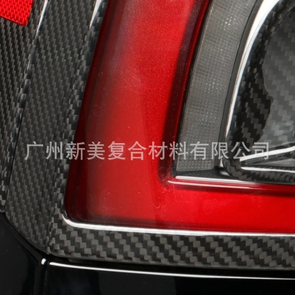 

For Tesla model 3 Real dry carbon fiber rear tail light decorative frame cover trim Interior modification Accessories 2024