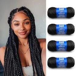 Extensão De Cabelo De Lã Brasileira Para Mulheres, Sintético Yaki, Torção Senegalesa, Faux Locs, Trança Jumbo, Fibra Sintética