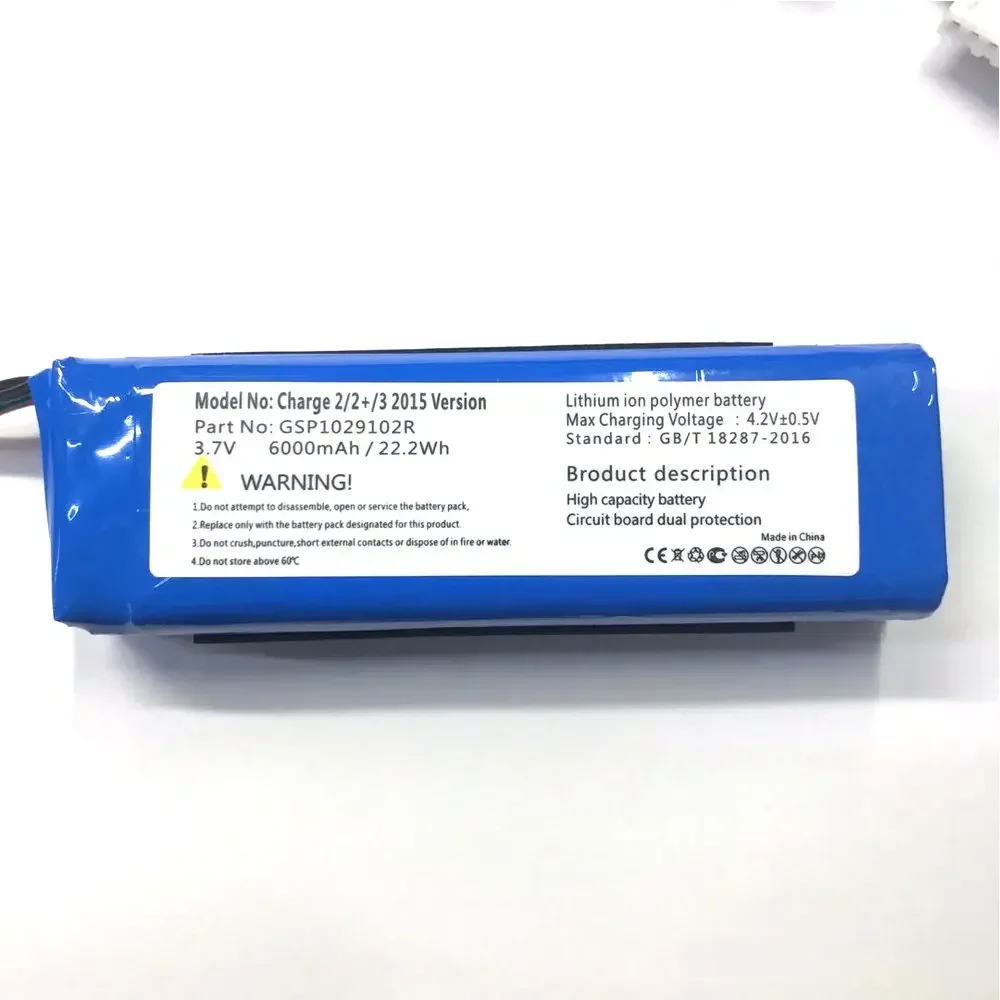 3.7v 6000mah GSP1029102R BATTERY For JBL Charge 2 Plus,Charge 2+,charge 3 2015 Version P763098 Battery Laptop battery