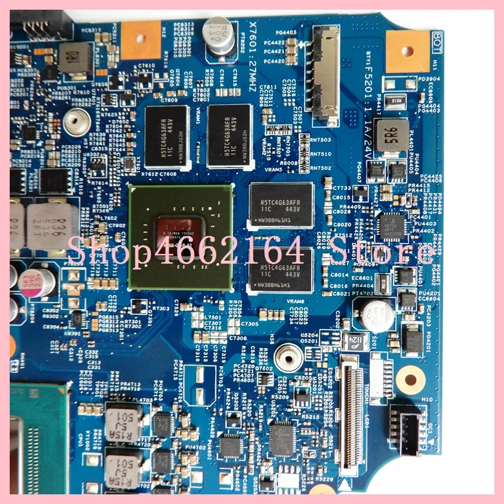 Imagem -04 - com i5 I74th Gen Cpu Gt840m-v2g Gpu Mainboard para Asus X450j X450jn Sv41jn X450 A450j A450jn Laptop Placa-mãe Teste ok X450jn