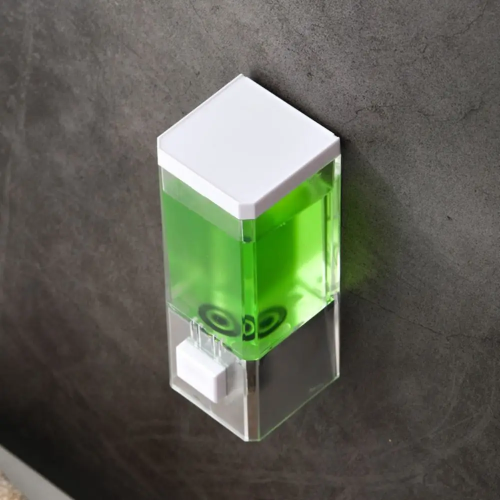 Plastic 250ml Soap Dispenser Manual Transparent Shampoo Container Large Capacity Wall Mounted Shower Gel Container Hotel