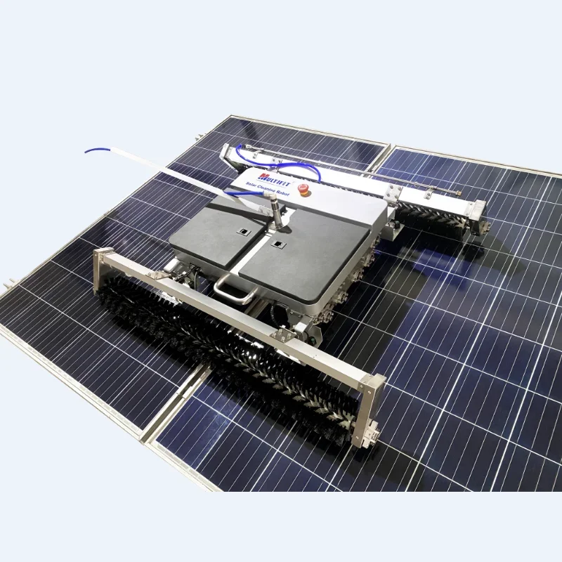 Solar Panel Cleaning Robot Automatic Panel Cleaning Machine Solar Pv Panel Cleaner with Water Washing Remote Control