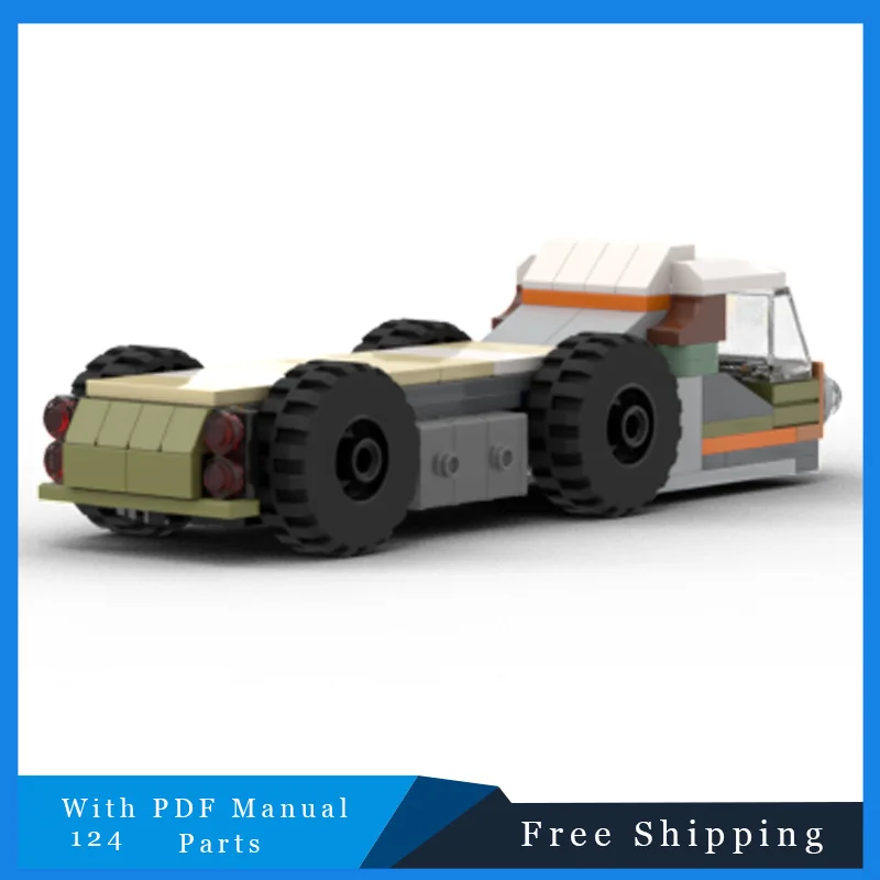 

124 Parts Hot Selling MOC Creative Jungle Transport Vehicle Modular Building Blocks Model Kids Education DIY Assembly Great Gift