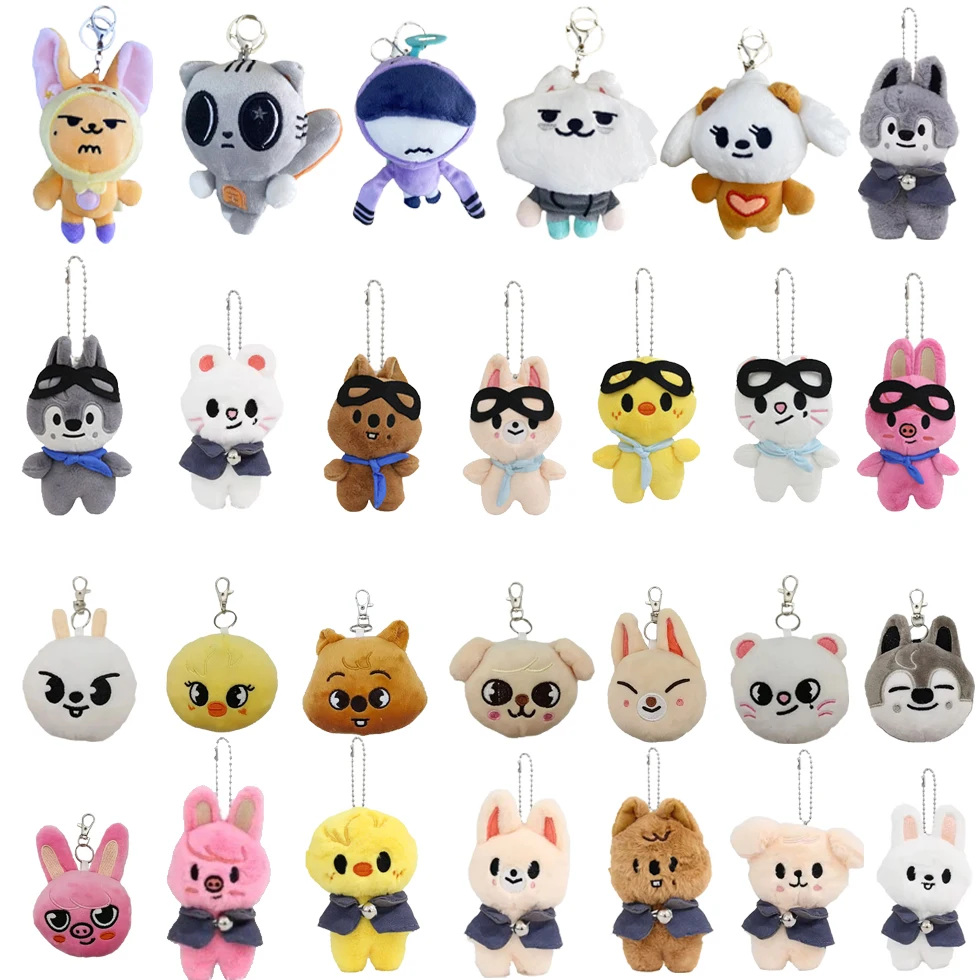 Skzoo Keychain Plush Kpop Cartoon Stuffed Animal Plushies TXT Plush Doll Toys Kawaii JYP Adults KZ Fan Keychain Pendant Kid Gift