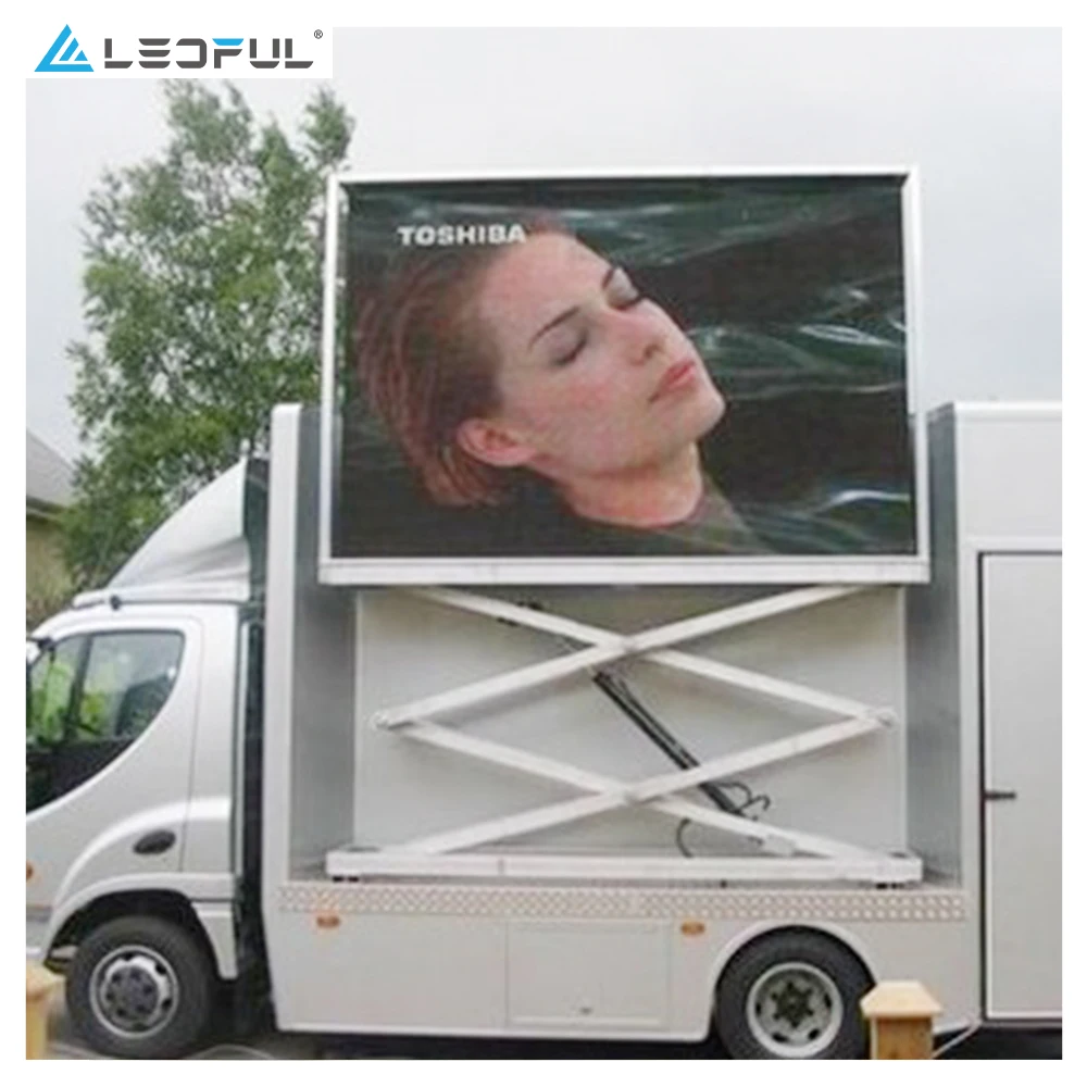 재고가 있는 방수 P6 P8 P10 SMD 옥외 광고 모바일 트레일러 LED 스크린 디스플레이