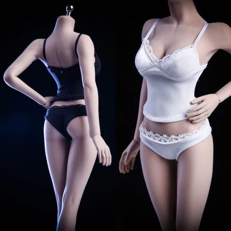 

VSTOYS 18XG26 1/6 Female Camisole Vest Underpants Set Female Underwear Clothes Model Fit 12'' Soldier Action Figure Body Dolls