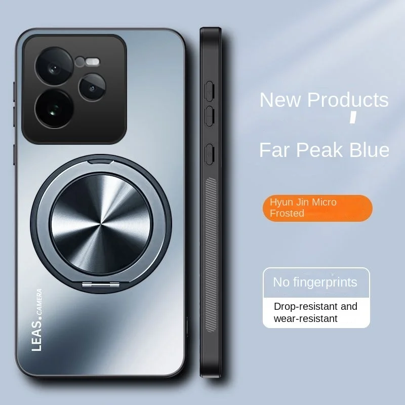 غطاء لهاتف Realme GT 7 Pro neo 7 turbo حافظة فاخرة بحلقة مغناطيسية حافظة هاتف صلبة غير لامعة لهاتف Realme GT7Pro neo7se gt7 Shell