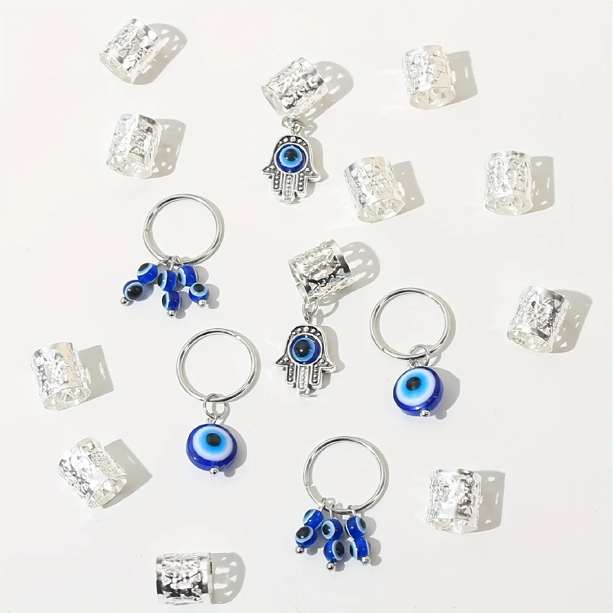 16pcsDesign Alloy Hair Braids Ring - Dreadlock Hair Accessories Loc Hair Jewelry for Braids for Women and Girls