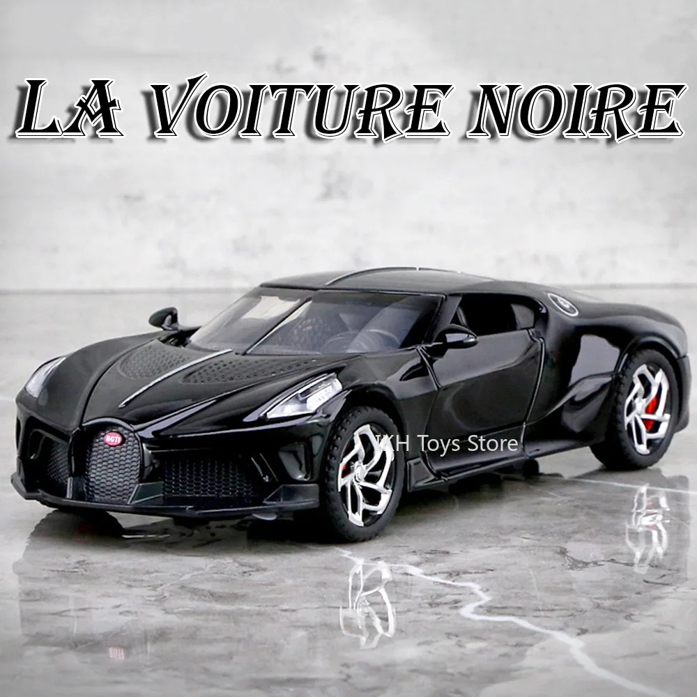 

1:32 LA VOITURE NOIRE DIVO Model Toy Sports Cars Alloy Diecast Sound Light Doors Opened Pull Back Mini Supercars for Boys Gifts