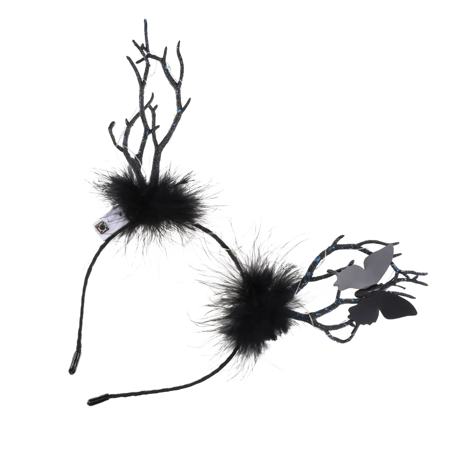 

Luminous Antler Glowing Deer Horn Hoops Xmas Christmas Hairband Hairband Accessories Black Christmas Party Gifts