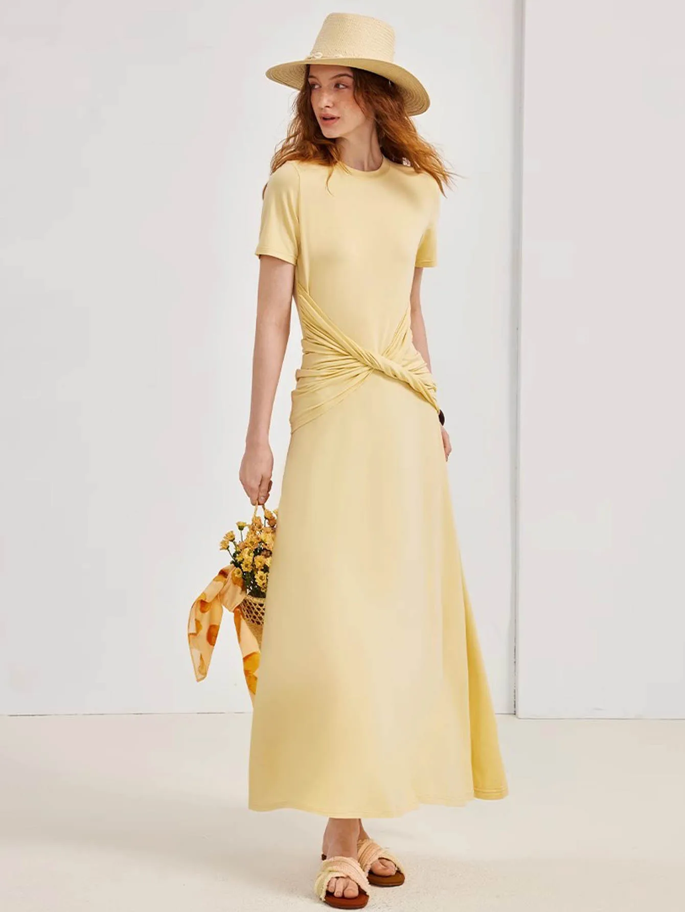 

Knitted Long Dress Women O Neck Solid Color Short Sleeve Kinking Dresses Party Spring Autumn Slim Bodycon Vestidos Robes