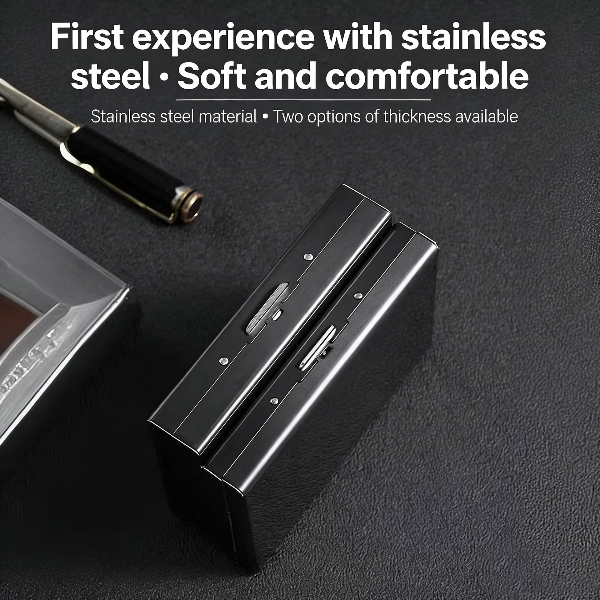 Stainless Steel Card Case Men's Anti-magnetic Anti-theft Bank Card Holder High-grade Metal Card Case