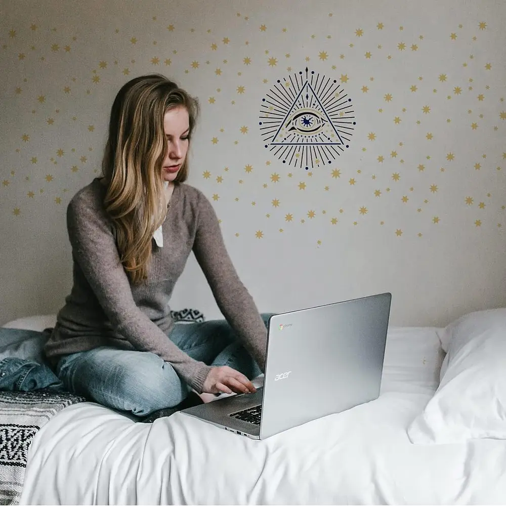 1 قطعة الاستنسل 29.7x21 سنتيمتر مثلث نجوم نمط الاستنسل البلاستيك اللوحة الاستنسل قابلة لإعادة الاستخدام نجوم قالب ديكور للرسم