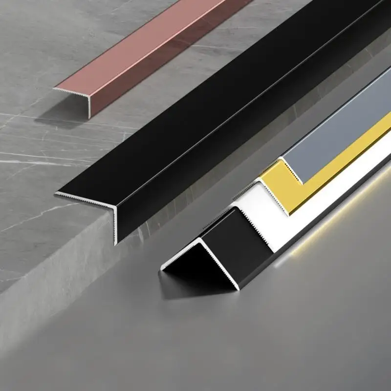 1PC 50cm/19.69inch Aluminum Corner Trim Metal Angle Edge Protector Wall Tile Decorative Strip 5 Colors