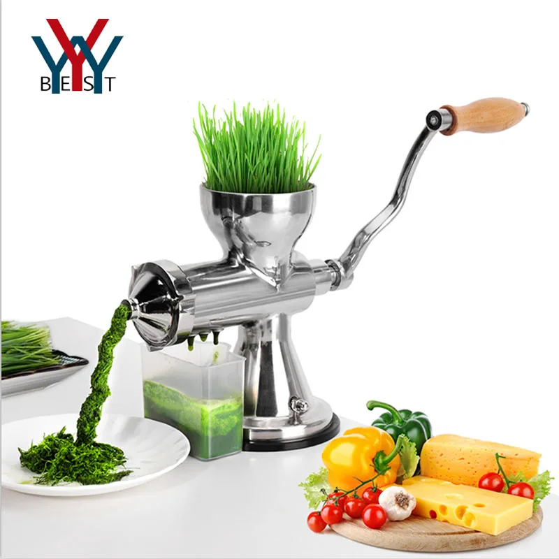 

Manual Stainless Steel Wheatgrass Juicer Hand-cranked household vegetable wheat seedling ginger pomegranate special juicer