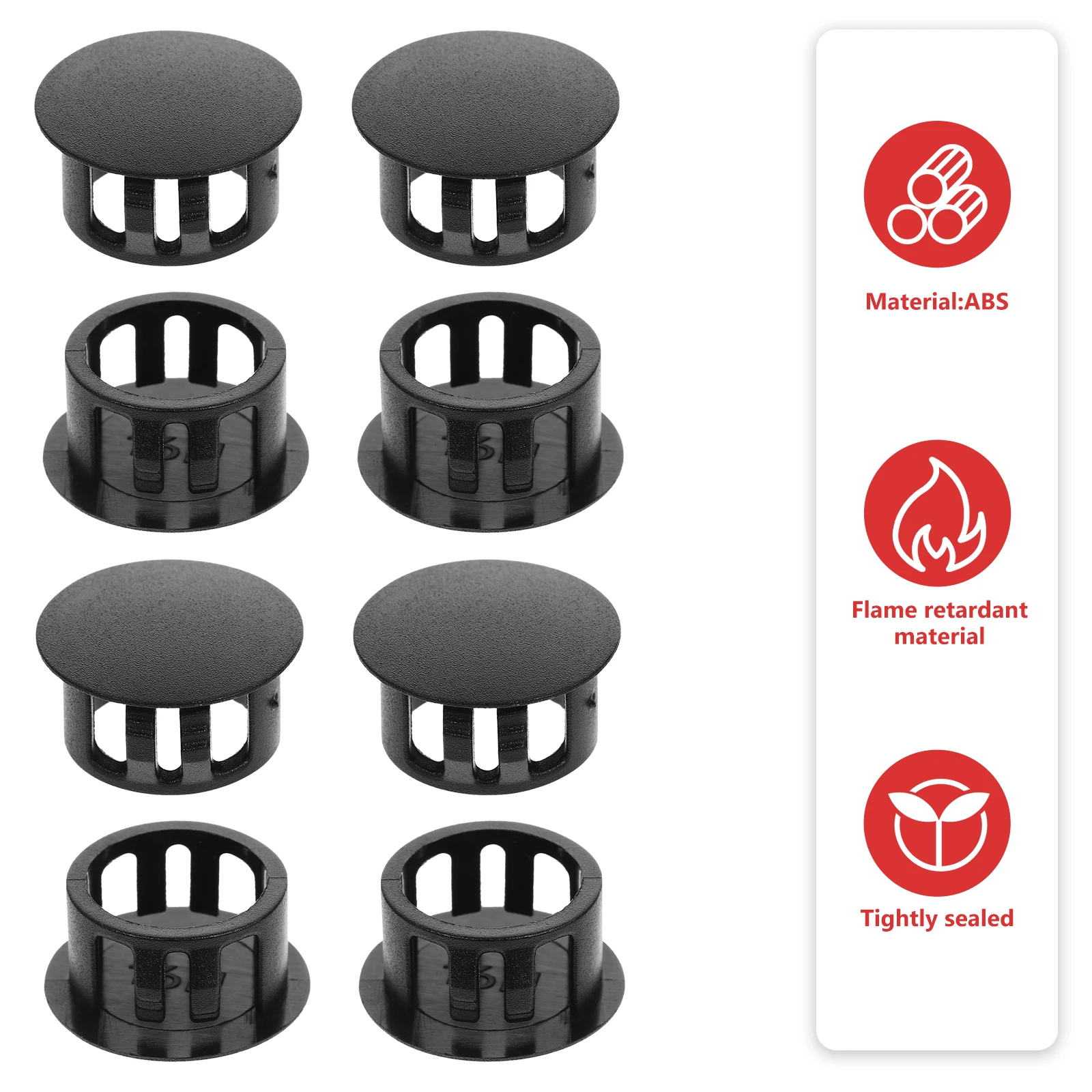 

100 Pcs Plugs Cabinet Hole Covers Clear Bumpers for Cabinets Door Countertop Grommet Cap Damper Table Furniture