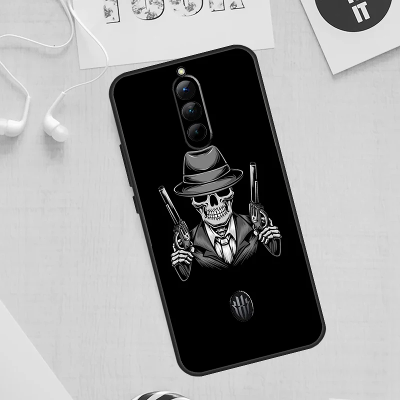 Death Skull Bones Clown Circus Phone Case For ZTE Nubia Red Magic 9 Pro 8 Pro Plus 6 7 6S 7S 8S Pro 6R 5S 5G Back Cover