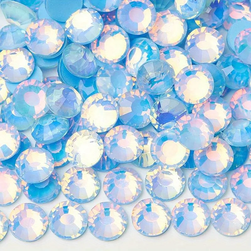 SS6-30 Glitter Crystal Opal Mocha Non Hotfix Rhinestones Flatback Strass Nails Crystals Diamond For Nail Art Nail Charms Vestido
