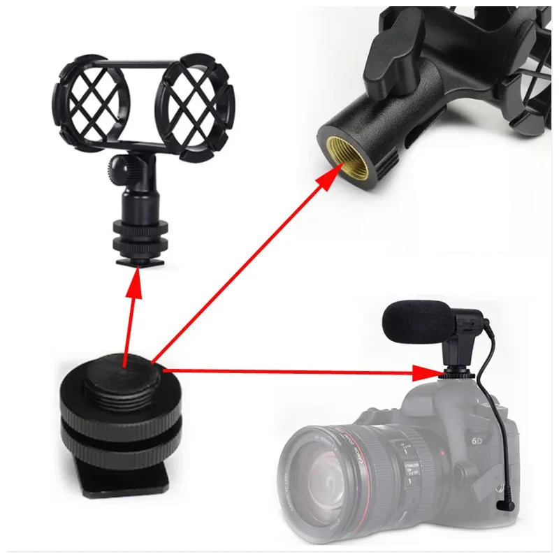 1/4"  3/8"  5/8"inch Tripod Mount Screw with Double Layer to Flash Hot Shoe Adapter Holder Mount Photo Studio Accessories